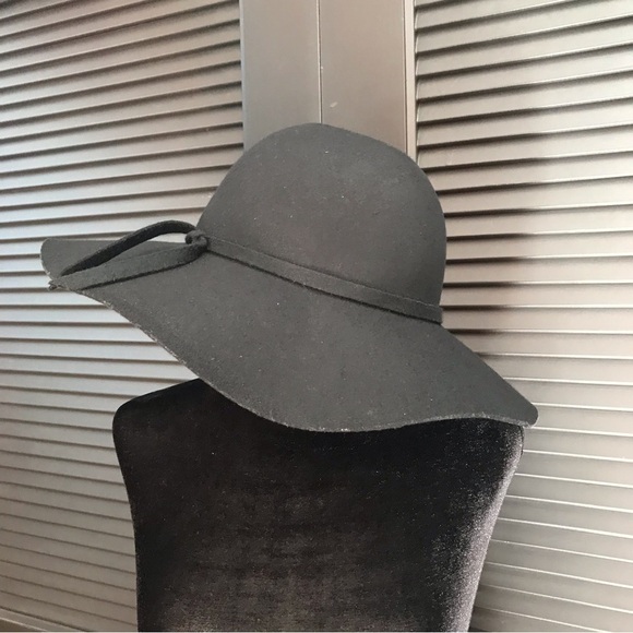 100% Wool Classic Boho Black Floppy Hat - Picture 7 of 8